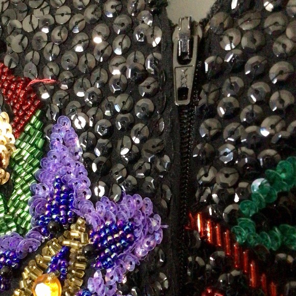 Stunning beaded, sequins, 💯% silk - Picture 11 of 16